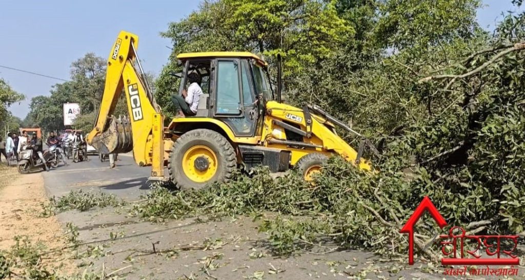 गरियाबंद में फोर-लेन सड़क निर्माण कार्य नियमों के तहत जारी : सुरक्षा और जनहित में 307 वृक्षों की कटाई